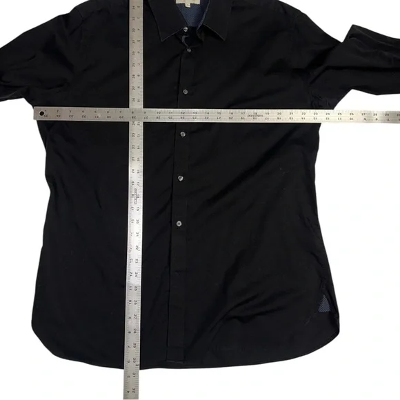 Ted Baker Endurance Men’s Luxury Long Sleeve Black Button Down Shirt 34/35 ~ 17 - Picture 6 of 7